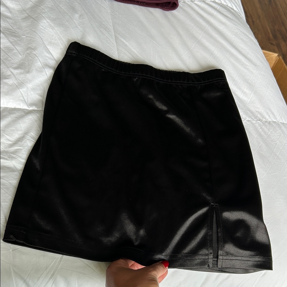 SHEIN Shiny Black Skirt